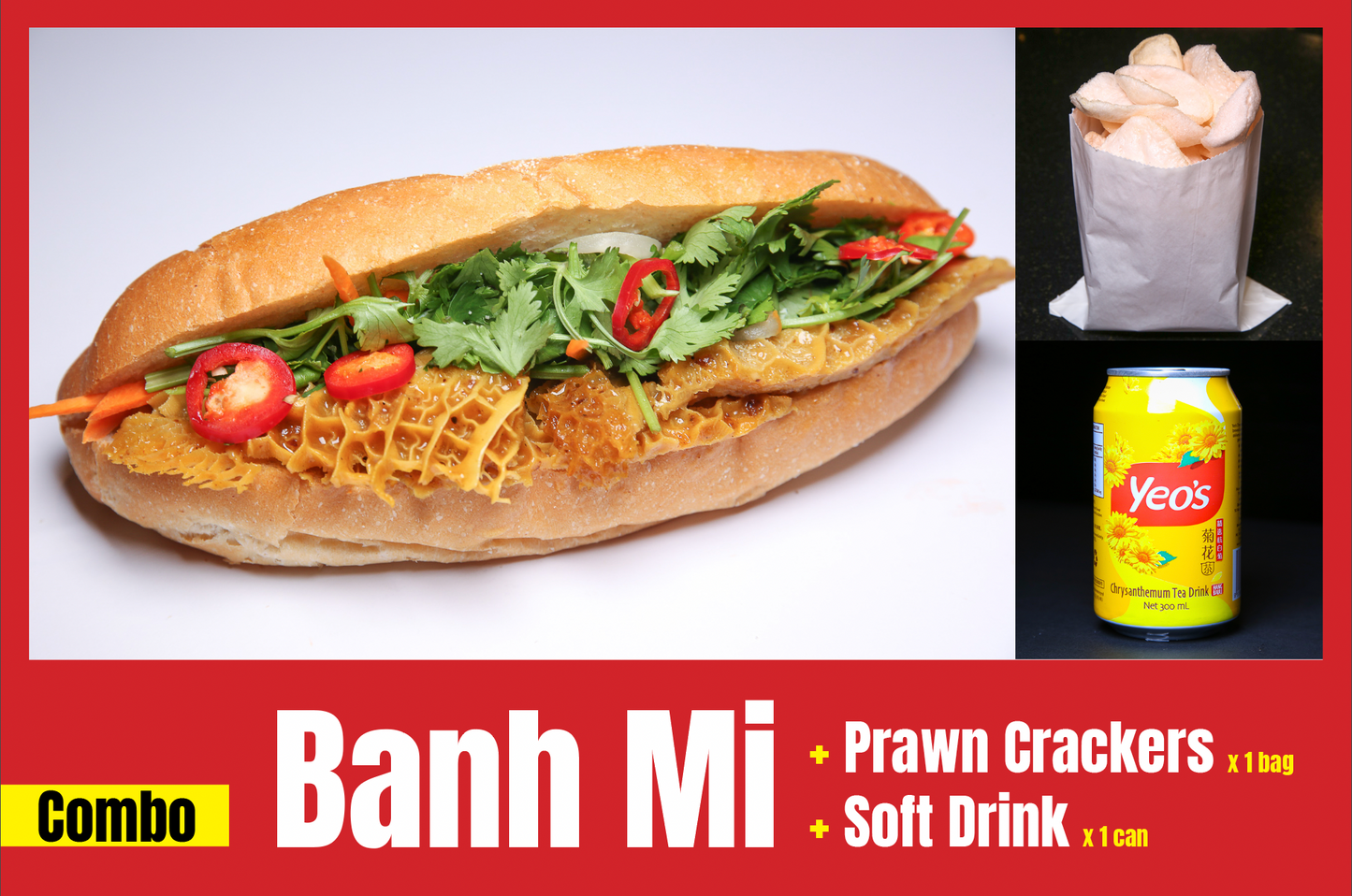 CB 6. Honeycomb Tripe Banh Mi (Combo)